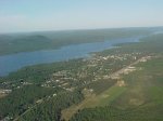 View of the  Deep River and the Ottawa River from the air
