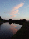 Canal and Clouds near Sunset