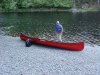 Back from canoeing the canyon: Scottdroid with canoe next to the Barron River