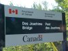 Sign for the Des Joachims Bridge over the Ottawa River