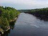 Ottawa River looking upstream from the Des Joachims Bridge