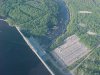 Hydro dam at Rolphton from the air