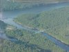 The Des Joachims Bridge from Ontario to Swisha, Quebec from the air