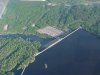 Hydro dam at Rolphton from the air