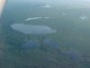 Brent Crater in Algonquin Park from the air (Brant Lake, Gilmour Lake and Tecumseh Lake)