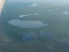 Brent Crater in Algonquin Park from the air (Brant Lake, Gilmour Lake and Tecumseh Lake)