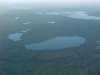 Brent Crater in Algonquin Park from the air (Brant Lake, Gilmour Lake and Tecumseh Lake)