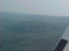 Blurred image of the Quebec side of the Ottawa River from the air