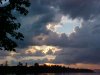 Twilight cloudscape above Lamure Beach