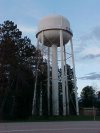 Deep River water tower on Highway 17