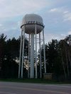 Deep River water tower on Highway 17