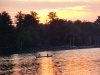 Canoe and twilight at Lamure Beach