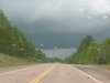 Dark clouds above Highway 17 towards Rolphton