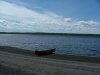 Canoe beached on the Quebec side of the Ottawa River