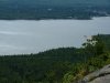 Sail dinghy on the Ottawa River as viewed from Mount Martin