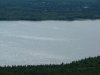 Sail dinghy on the Ottawa River as viewed from Mount Martin