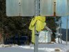 Yellow Ribbon tied around the old highway sign
