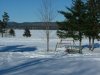 Playground in winter and the frozen Ottawa River