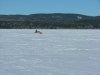 Snowmobiling on the frozen Ottawa River