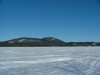 Frozen Ottawa River looking towards Mount Martin