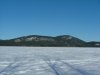 Frozen Ottawa River looking towards Mount Martin