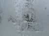 Ice crystal growth on window