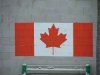 Canadian Flag painted on garage wall
