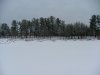 Deep River marina under snow