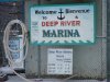 Welcome sign at the Deep River Marina