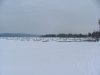 Deep River marina under snow