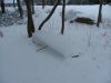 Sacred Deep River canoe burial grounds under snow