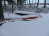 Sacred Deep River canoe burial grounds under snow