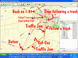 GPS Track Washington D.C. to Deep River via Watertown, New York