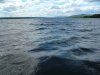 Paddling a canoe through the choppy Ottawa River