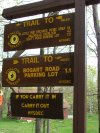 Signs for Bogart Road and Little Pine Orchard Picnic Area