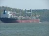 Freighter on the Hudson River at Catskill