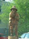 A statue of Rip Van Winkle in Catskill