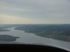 View up the Ottawa river from Swisha / Rapides-des-Joachims viewed from the air