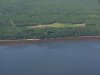 Aerial view: Ottawa River and farm just up-river from Deep River