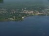 Aerial view: Deep River from the air, photo taken down-river on Quebec side of Ottawa River