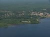 Aerial view: Deep River from the air, photo taken down-river on Quebec side of Ottawa River