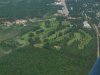 Aerial view: Deep River golf course, arena, highway 17, Bear's Den and Deep River water tower from the air