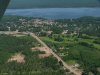 Aerial view: Highway 17, Deep River golf course, Deep River Curling and Squash Club, township, marina and Ottawa River from the air