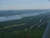 Aerial view: Deep River airstrip, Highway 17, Deep River township, Ottawa River and Mount Martin