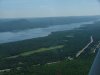 Aerial view: Deep River airstrip, Highway 17, Deep River township, Ottawa River and Mount Martin