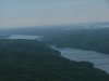Aerial view: Ottawa River and Chalk River Laboratories in the distance