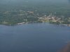 Aerial view: Deep River from the air, photo taken down-river on Quebec side of Ottawa River