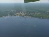 Aerial view: Deep River from the air, photo taken down-river on Quebec side of Ottawa River