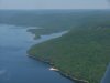 Aerial view: Ottawa River and Baie de la Presequ'ile d'en Haut