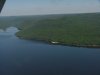 Aerial view: Ottawa River and Baie de la Presequ'ile d'en Haut